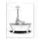 Stupell Industries Black & White Giraffe in a Tub Wall Plaque